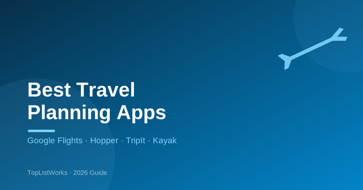 Best Travel Planning Apps in 2026: Google Flights vs Hopper vs TripIt vs Kayak